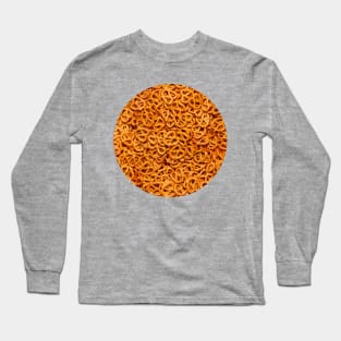 Mini Salty Pretzel Knots Food Photo Circle Crop Long Sleeve T-Shirt